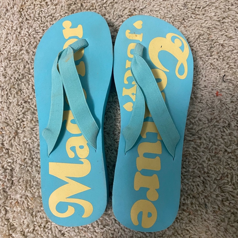 Juicy Couture Couture Vintage flip flops light blue
